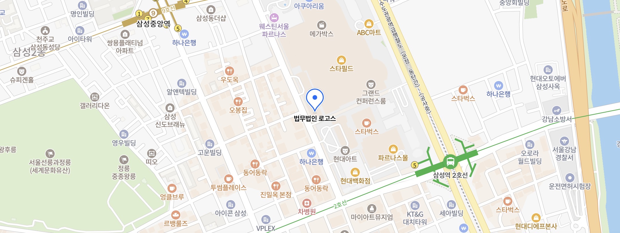 오시는길 배경지도